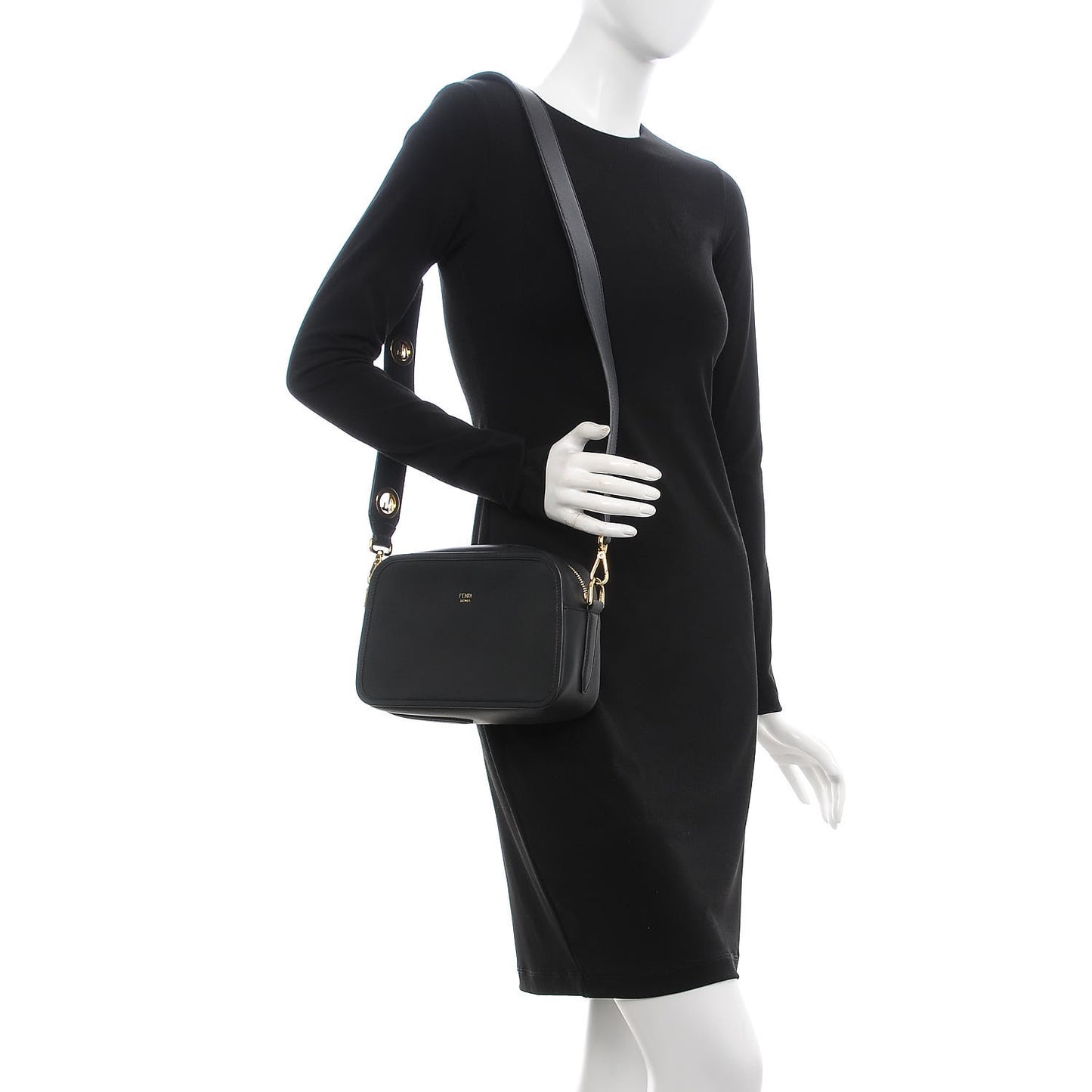Vitello Century Opaco F is Fendi Camera Case Black
