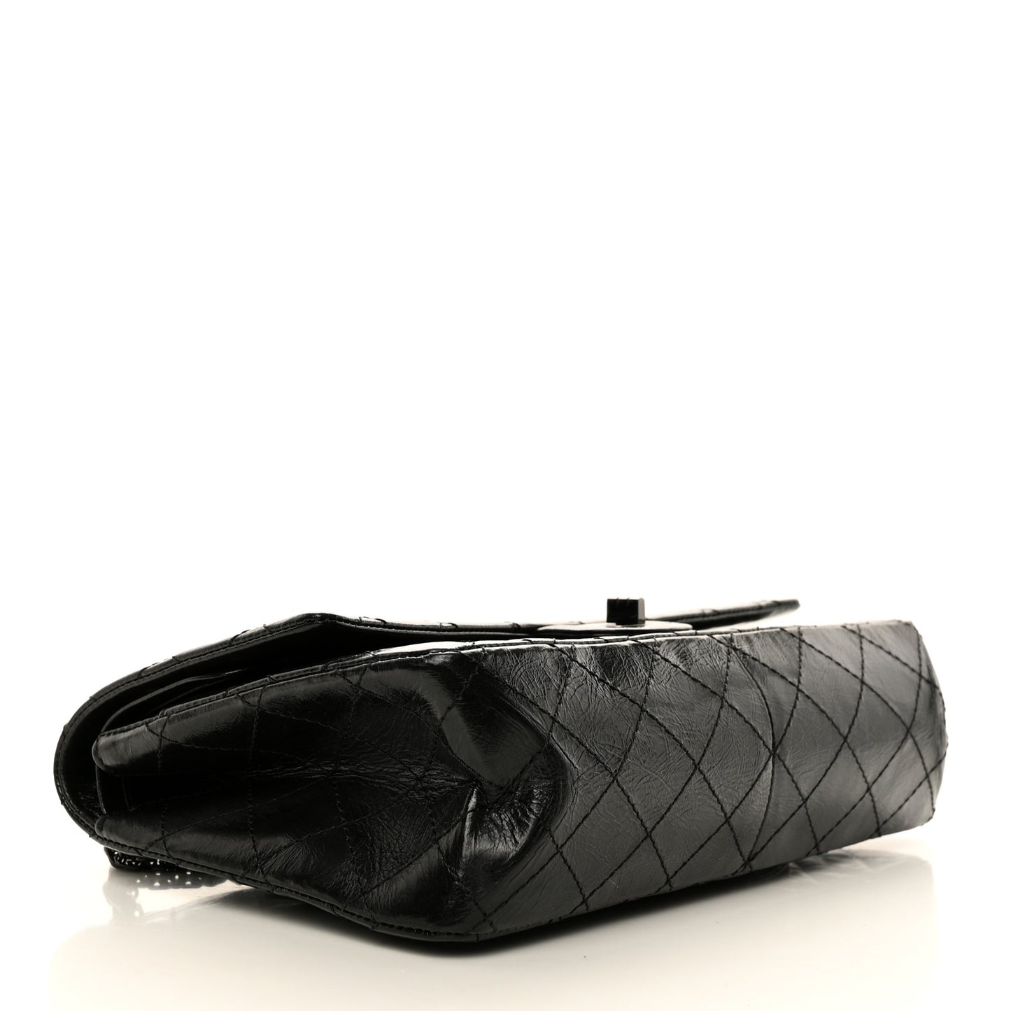 Glazed Calfskin Quilted 2.55 Reissue 226 Flap So Black