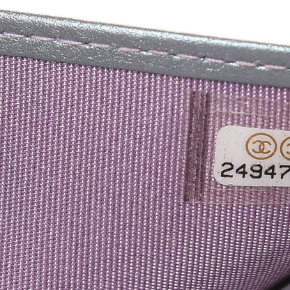 Chanel Iridescent Lambskin Quilted 2.55 Reissue Compact Flap Wallet Light Purple 8 of 9