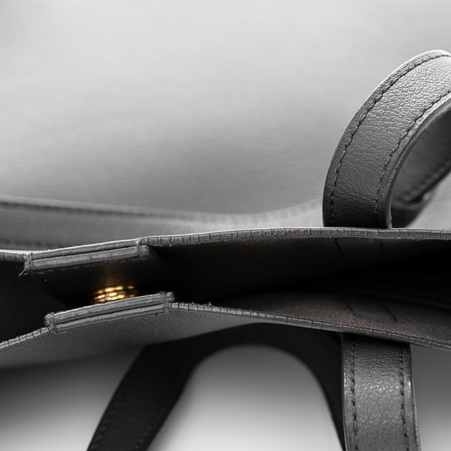 Saint Laurent Calfskin Toy Shopping Tote Earth Grey 12 of 13