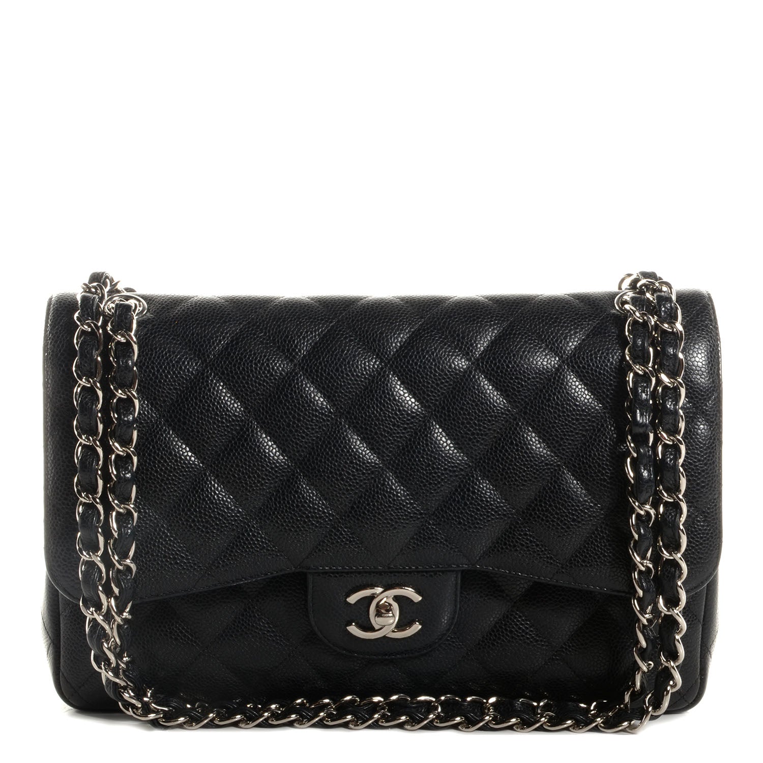 Chanel Caviar Quilted Jumbo Double Flap Black 1 of 8