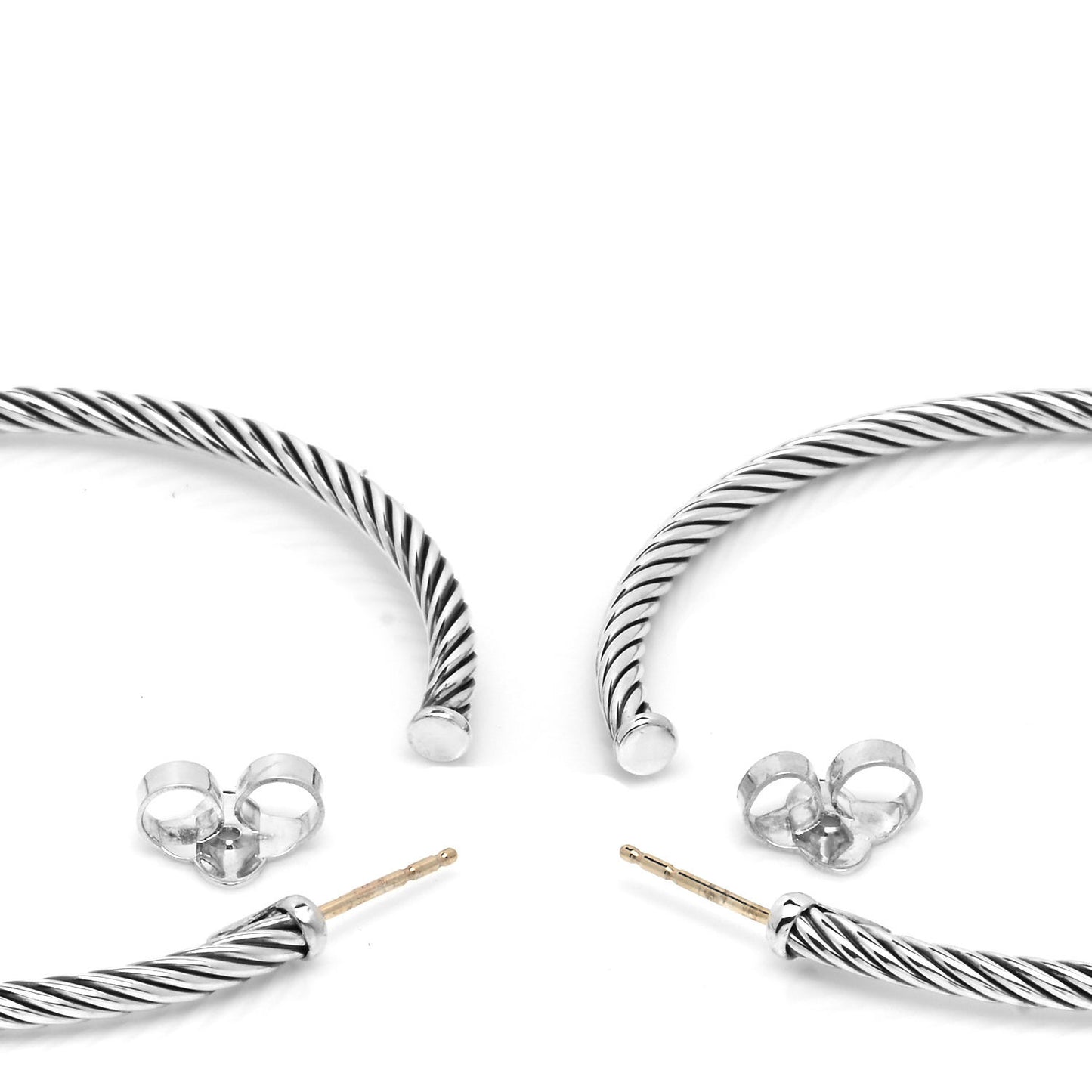 Sterling Silver Extra Large Cable Classics Hoop Earrings