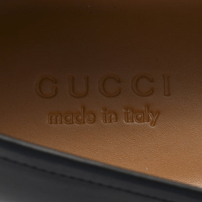 Gucci Betis Glamour Calfskin Horsebit Mens Jordaan Loafers 9 Black 8 of 10