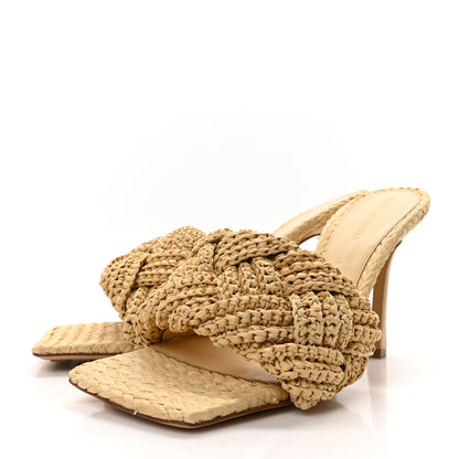 Bottega Veneta Raffia Intrecciato Lido Mule 90 Sandals 40 Cane Sugar 4 of 8