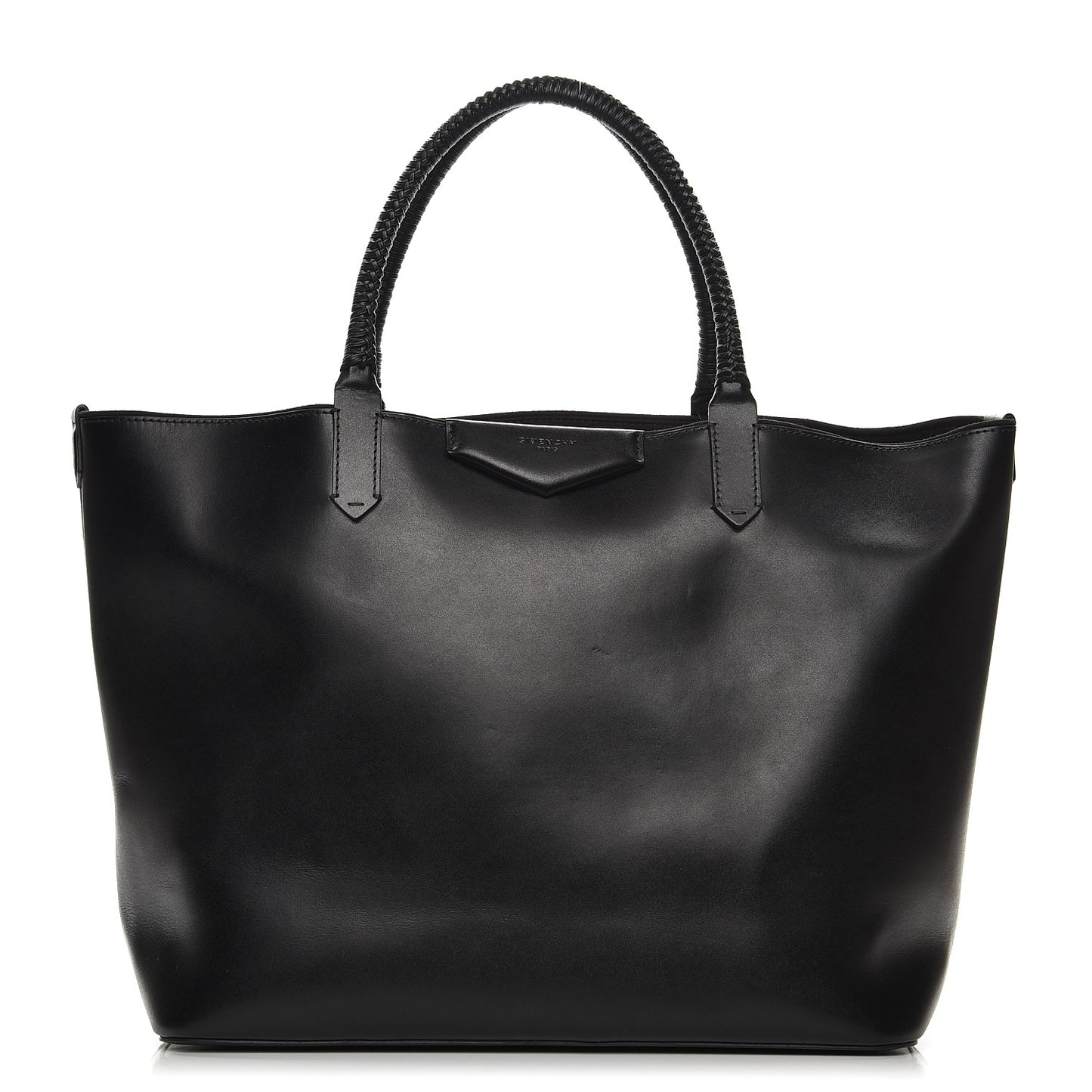 Calfskin Large Antigona Whipstitch Handle Tote Black