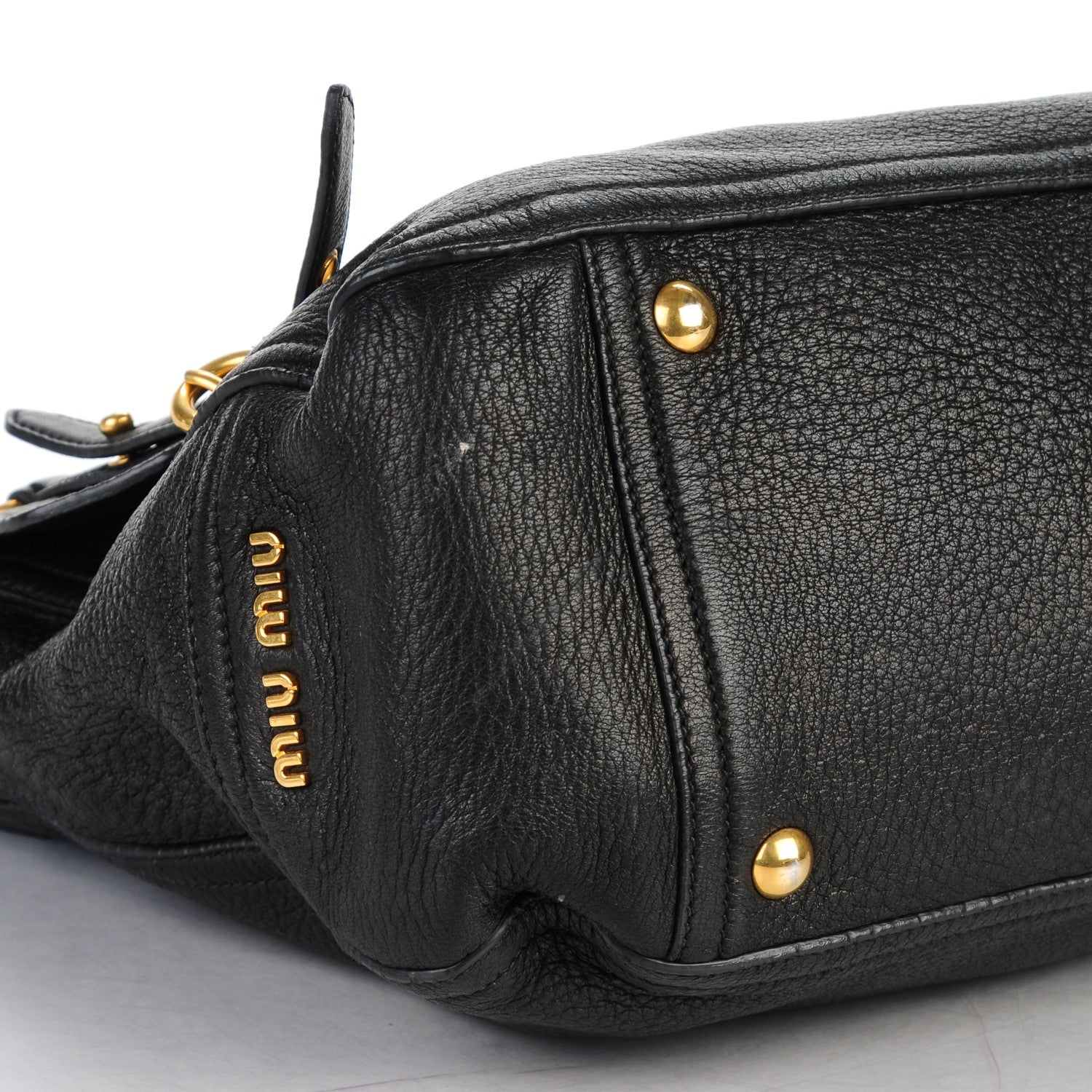 Miu Miu Cervo East-West Flap Satchel Nero Black 9 of 10