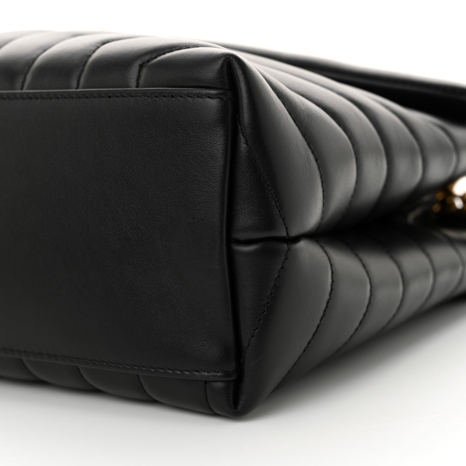 Saint Laurent Calfskin Y Quilted Monogram Medium Loulou Chain Satchel Black 10 of 10