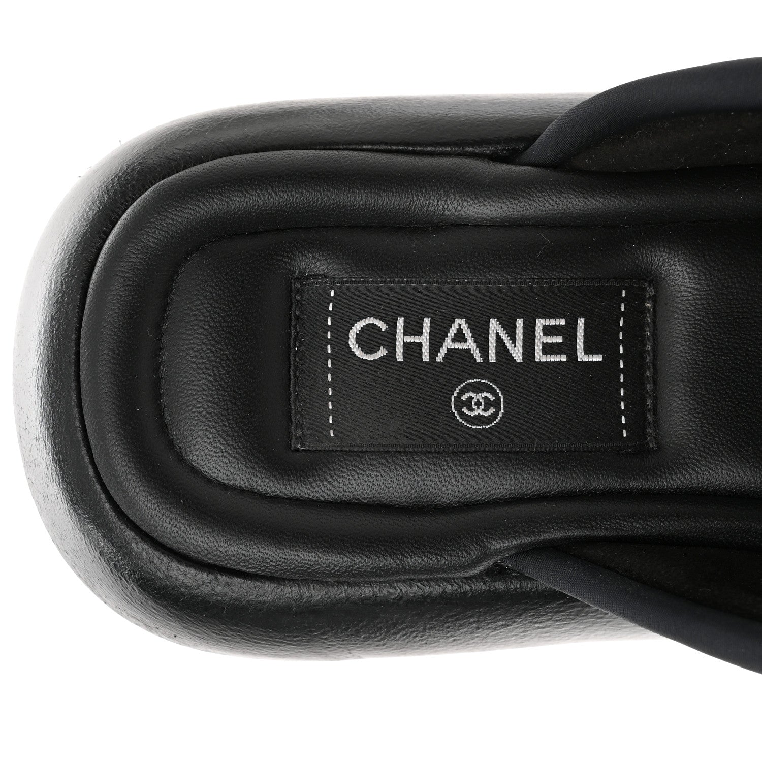 Chanel Fabric CC Mules Sandals 40 Black 7 of 9