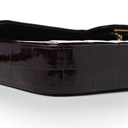 Chanel Patent East West Chocolate Bar Flap Burgundy 10 of 13