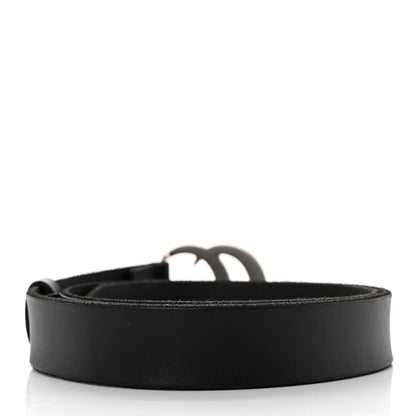Gucci Cuoio Toscano Nickel Double G 30mm Belt 80 32 Black 2 of 5