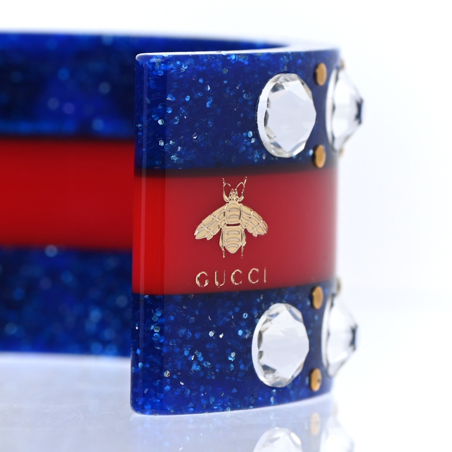 Gucci Crystal Web Cuff 16 Blue 5 of 6