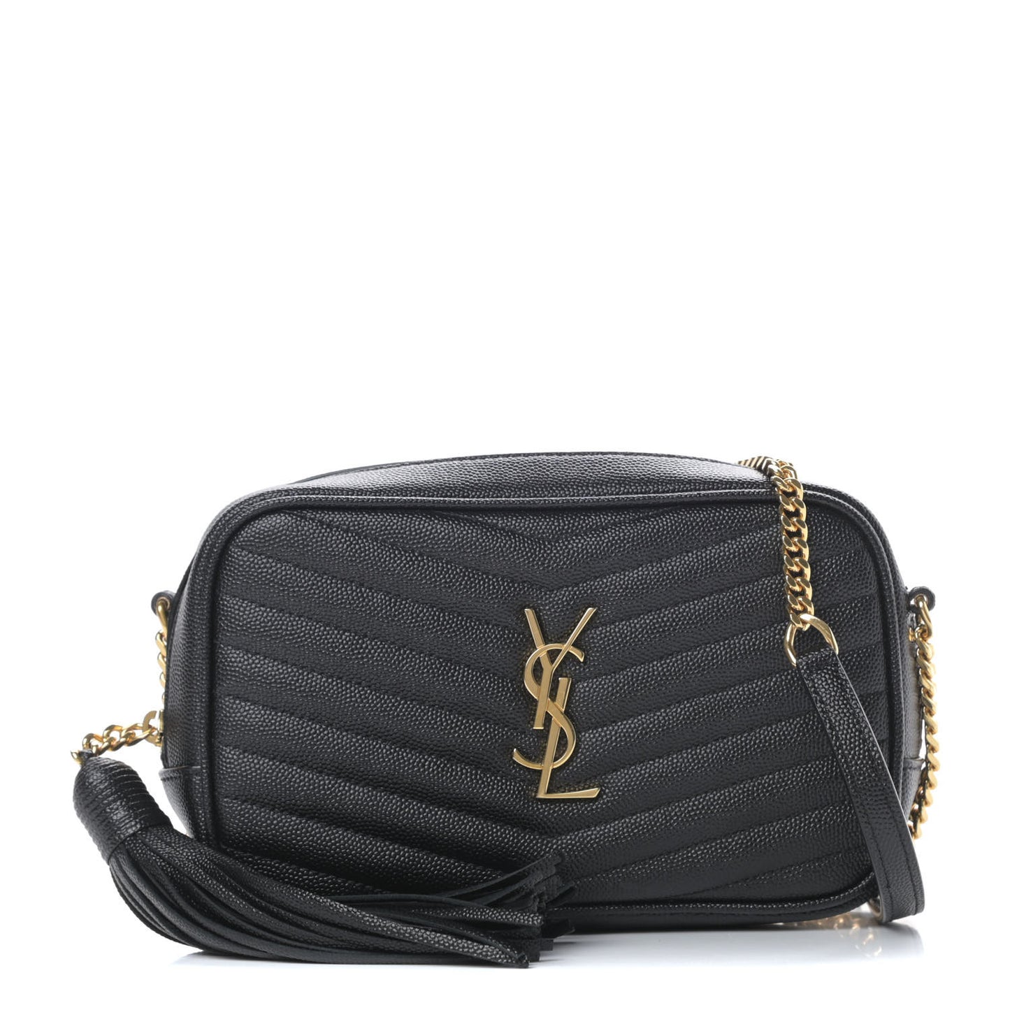 Grain De Poudre Matelasse Monogram Mini Lou Camera Bag Black