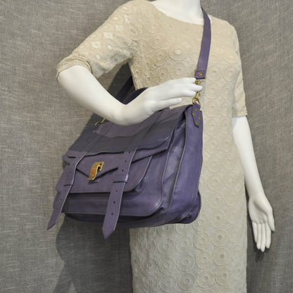 Proenza Schouler Lambskin PS1 Large Satchel Violet 2 of 8
