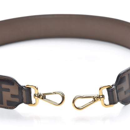 Fendi Vitello Century Bi-Color FF 1974 Embossed Strap You Maya Black 5 of 6