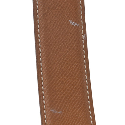Hermes Courchevel 32mm H Belt 70 Bleu France Gold 6 of 8