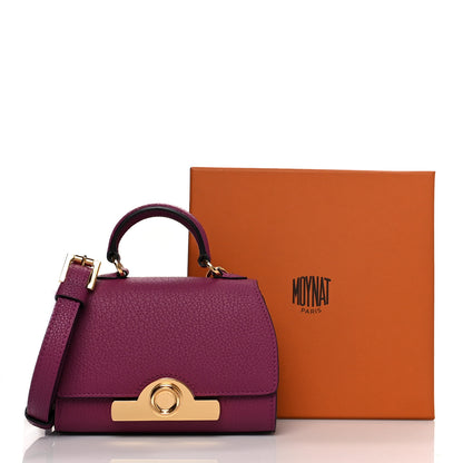 Moynat Taurillon Blush Rejane Nano Eggplant 9 of 9