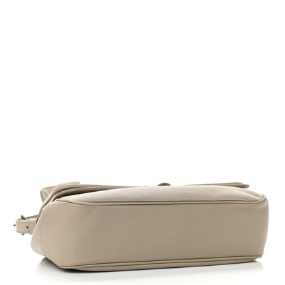 Bottega Veneta Nappa Intrecciato Canvas Safari Flap Shoulder Bag Sand 4 of 9