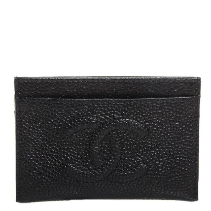 Chanel Caviar Timeless CC Card Holder Black 1 of 9