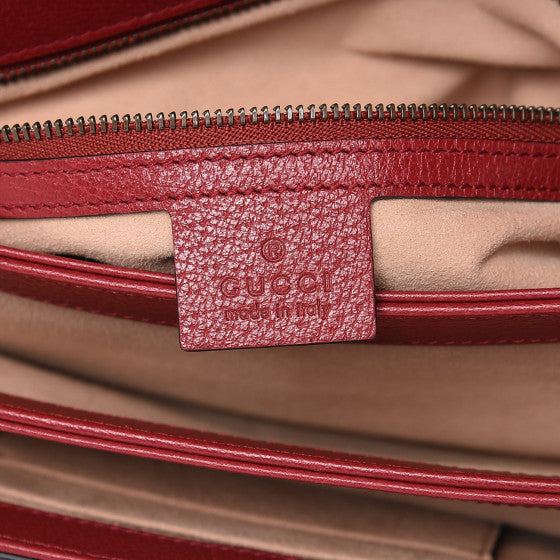 GG Supreme Monogram Medium Queen Margaret Shoulder Bag Red