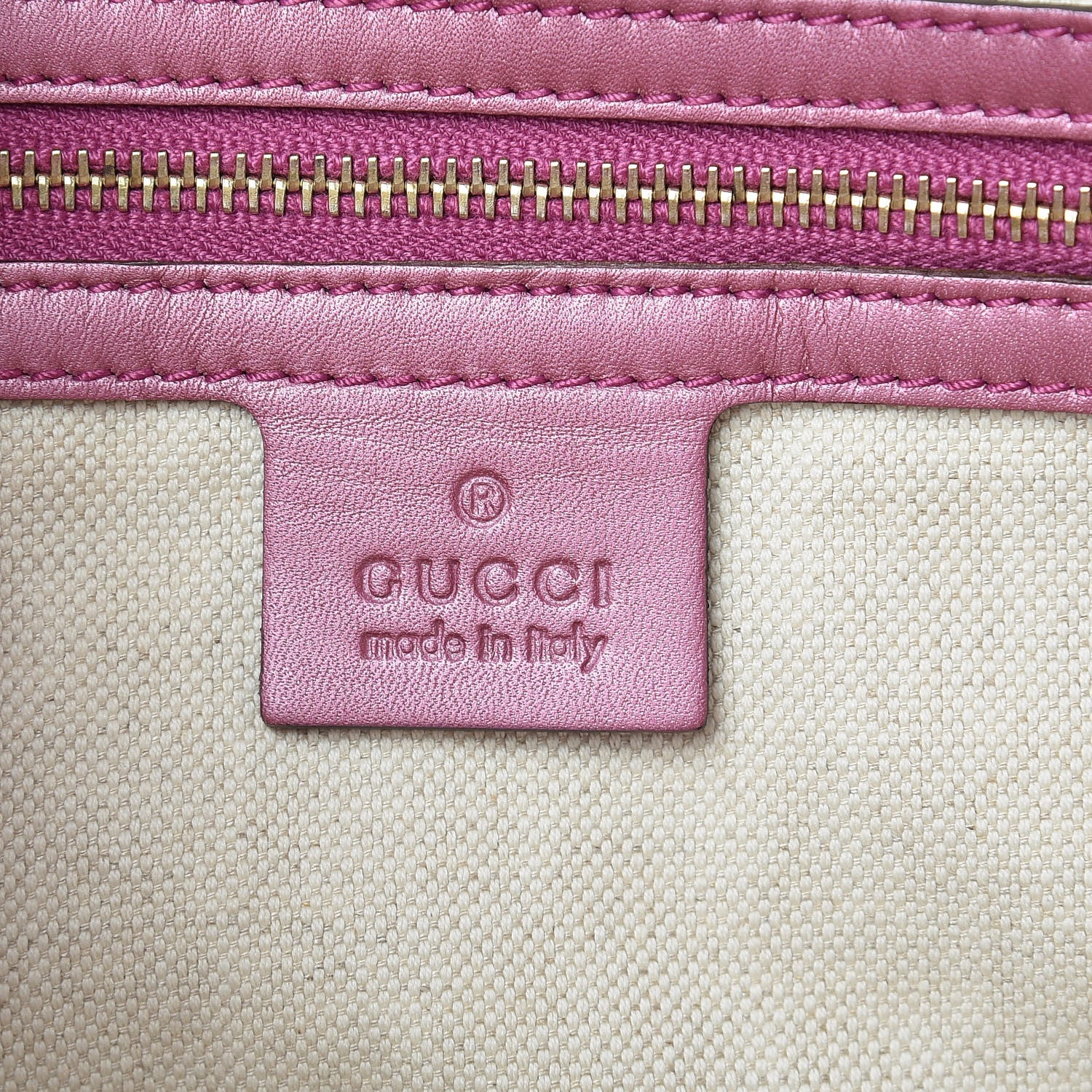 Gucci Metallic Soft Guccissima Large Heart Bit Charm Top Handle Tote Fresia Rose 6 of 16
