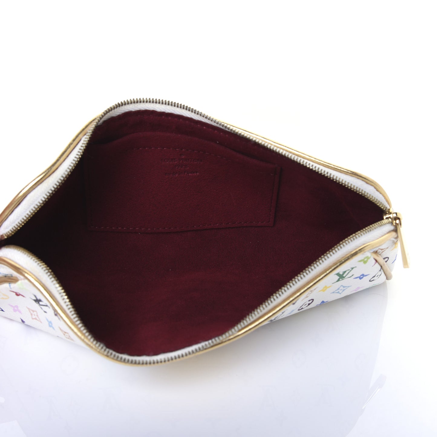 Monogram Multicolor Kate Clutch White