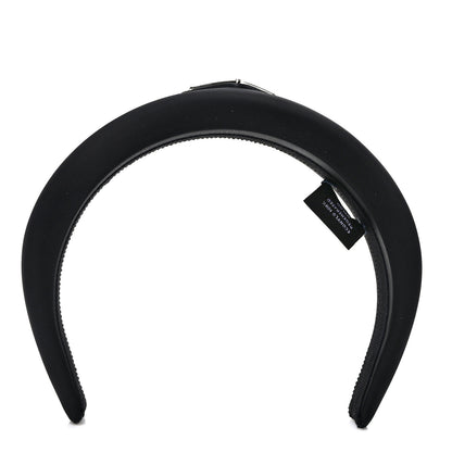 Prada Re-Nylon Metal Triangle Logo Headband Black 1 of 4