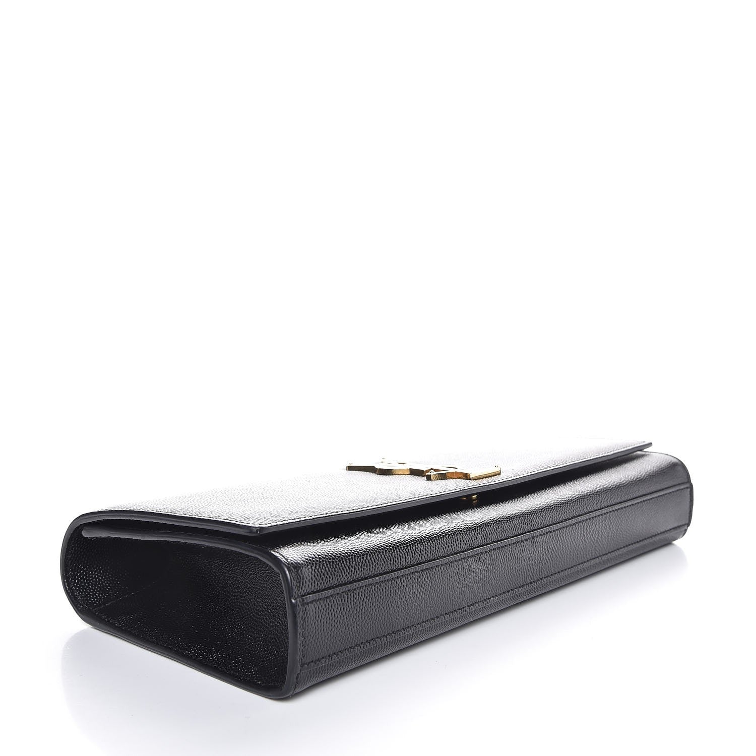 Saint Laurent Grain De Poudre Monogram Cassandre Clutch Black 4 of 7