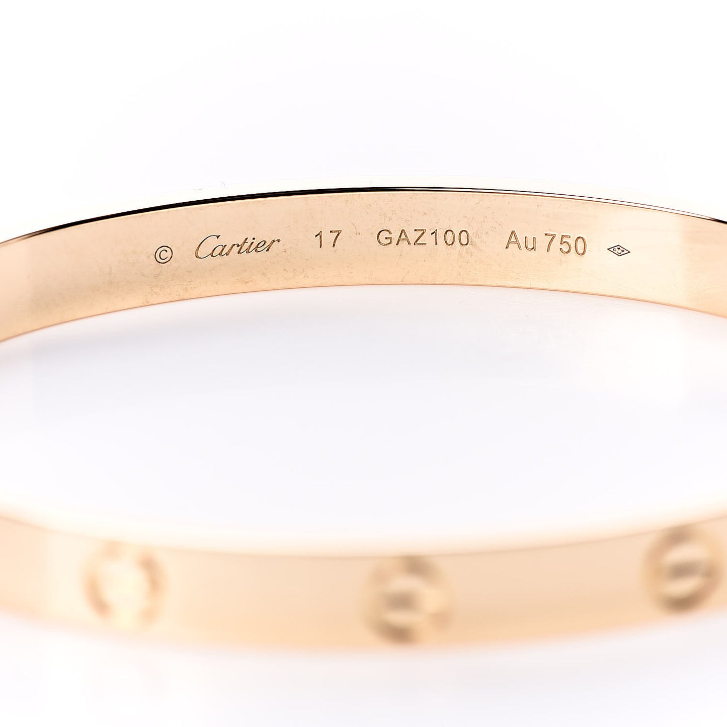 18K Yellow Gold LOVE Bracelet 17