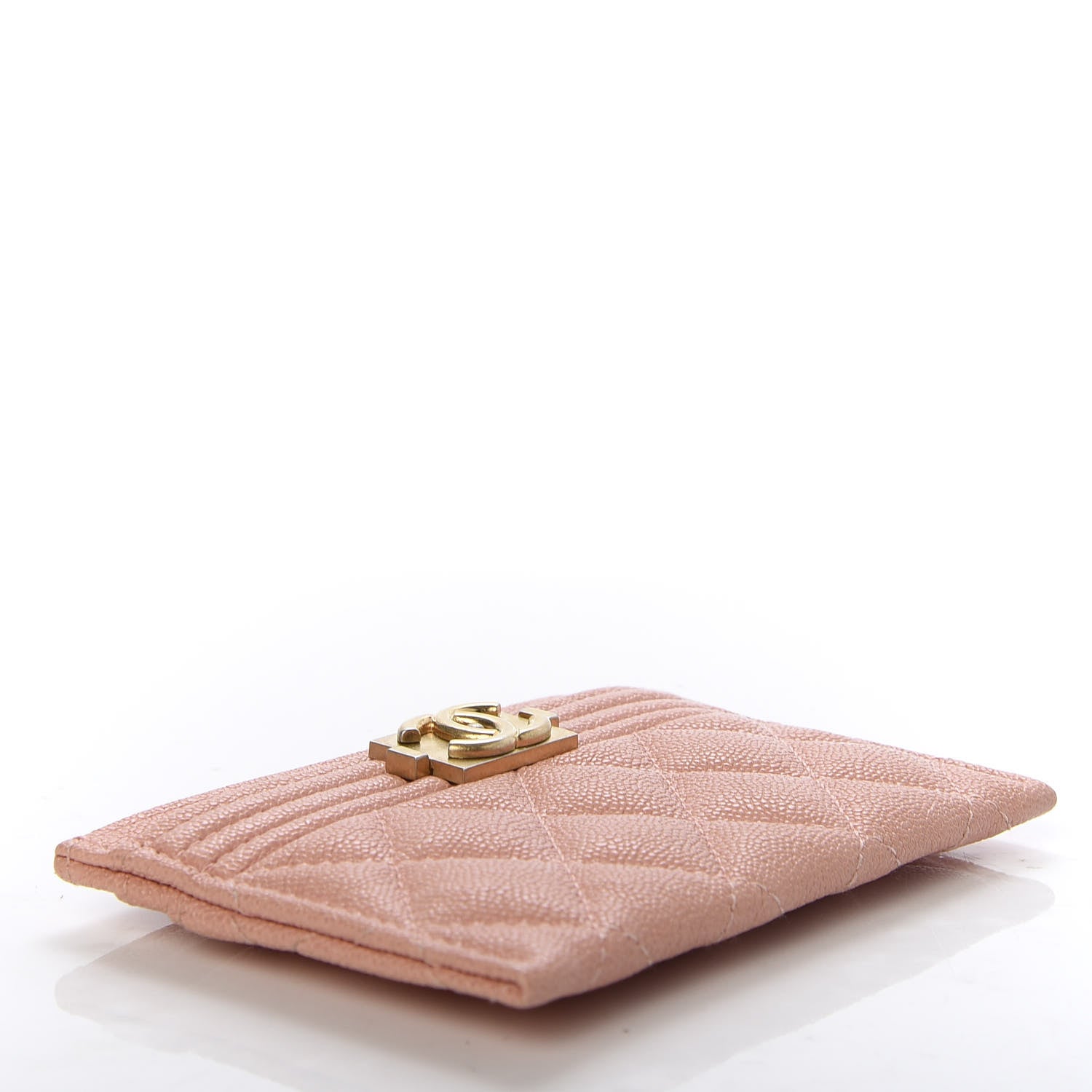 Chanel Iridescent Caviar Quilted Boy Card Holder Light Pink 4 of 8
