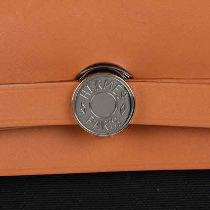 Hermes Barenia Toile Herbag 2 in 1 PM Black 2 of 19
