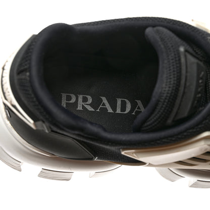 Prada Rubber Technical Knit Fabric Cloudbust Thunder Sneakers 37.5 Black White 6 of 12