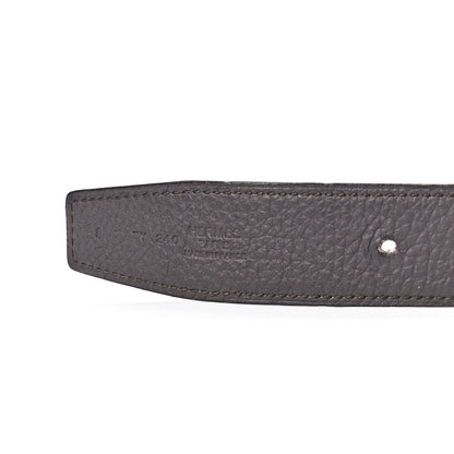 Hermes Box Togo 32mm Guilloche H Belt 90 36 Black Etain 4 of 7