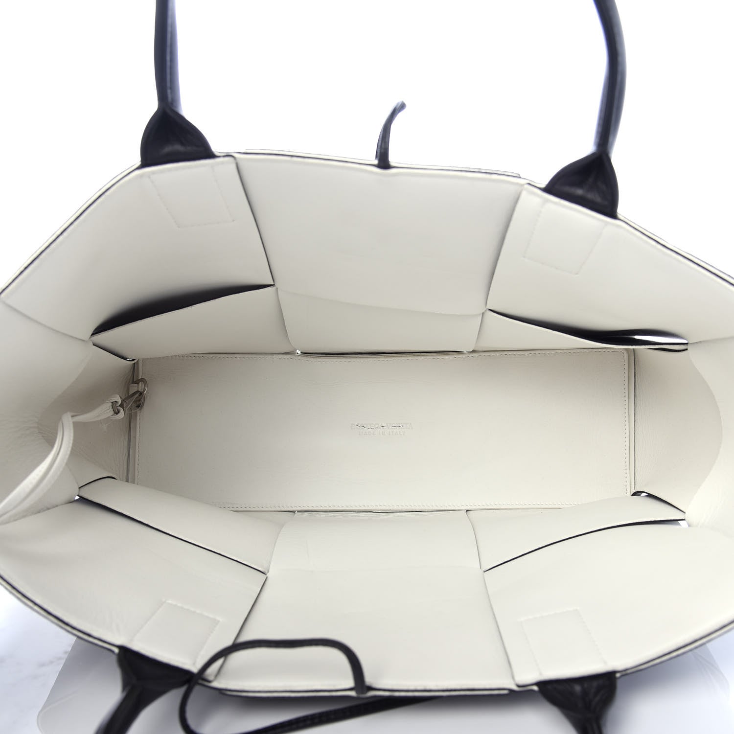 Bottega Veneta Nappa Maxi Intrecciato Arco Tote Black White 6 of 14