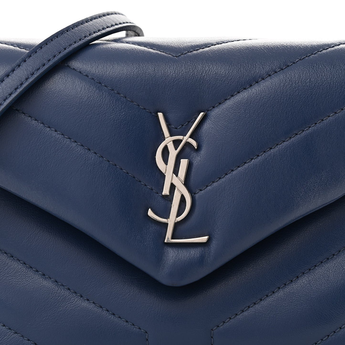 Calfskin Y Quilted Monogram Toy Loulou Crossbody Bag New Cobalt