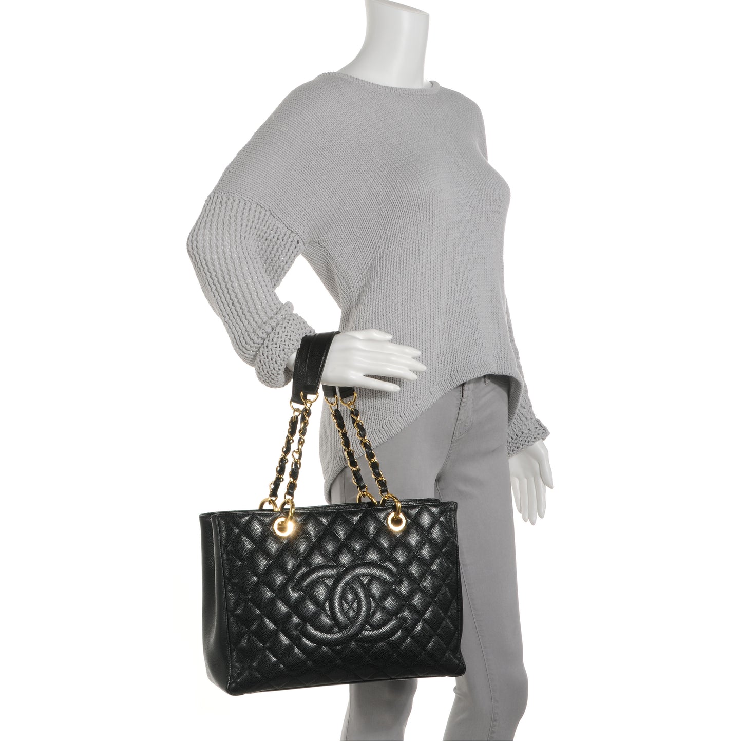 Caviar Grand Shopping Tote GST Black