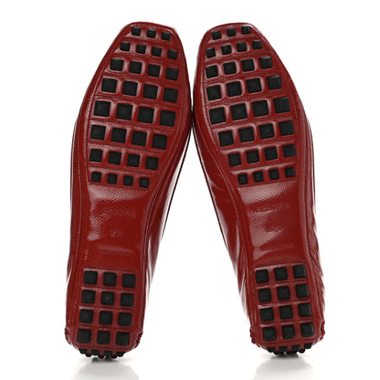 Hermes Patent Epsom Liberty Ballerina Flats 37.5 Cherry Tomato 5 of 9