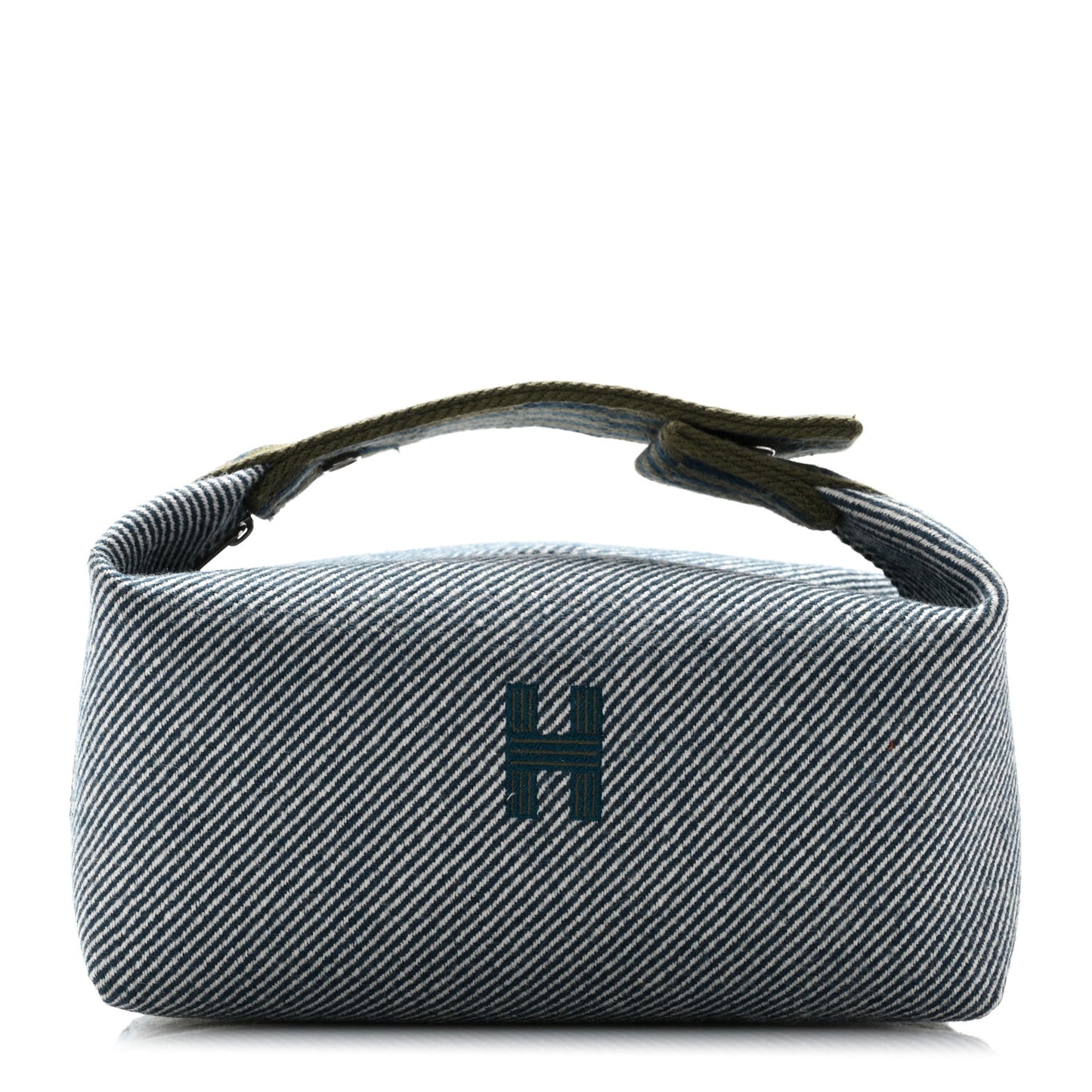 Wool Small Bride-A-Brac H Natte Pouch Bleu Abysse