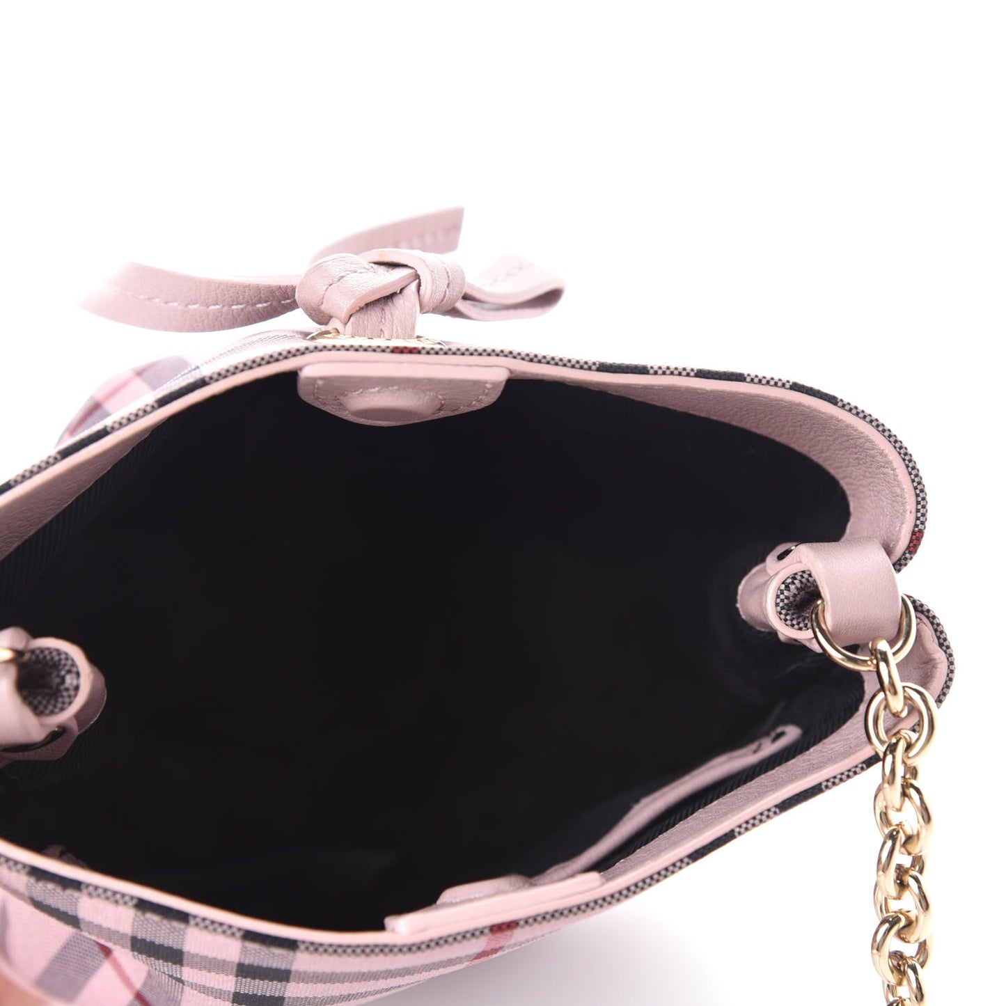 Overdyed Canvas Horseferry Check Baby Bucket Bag Pale Orchid