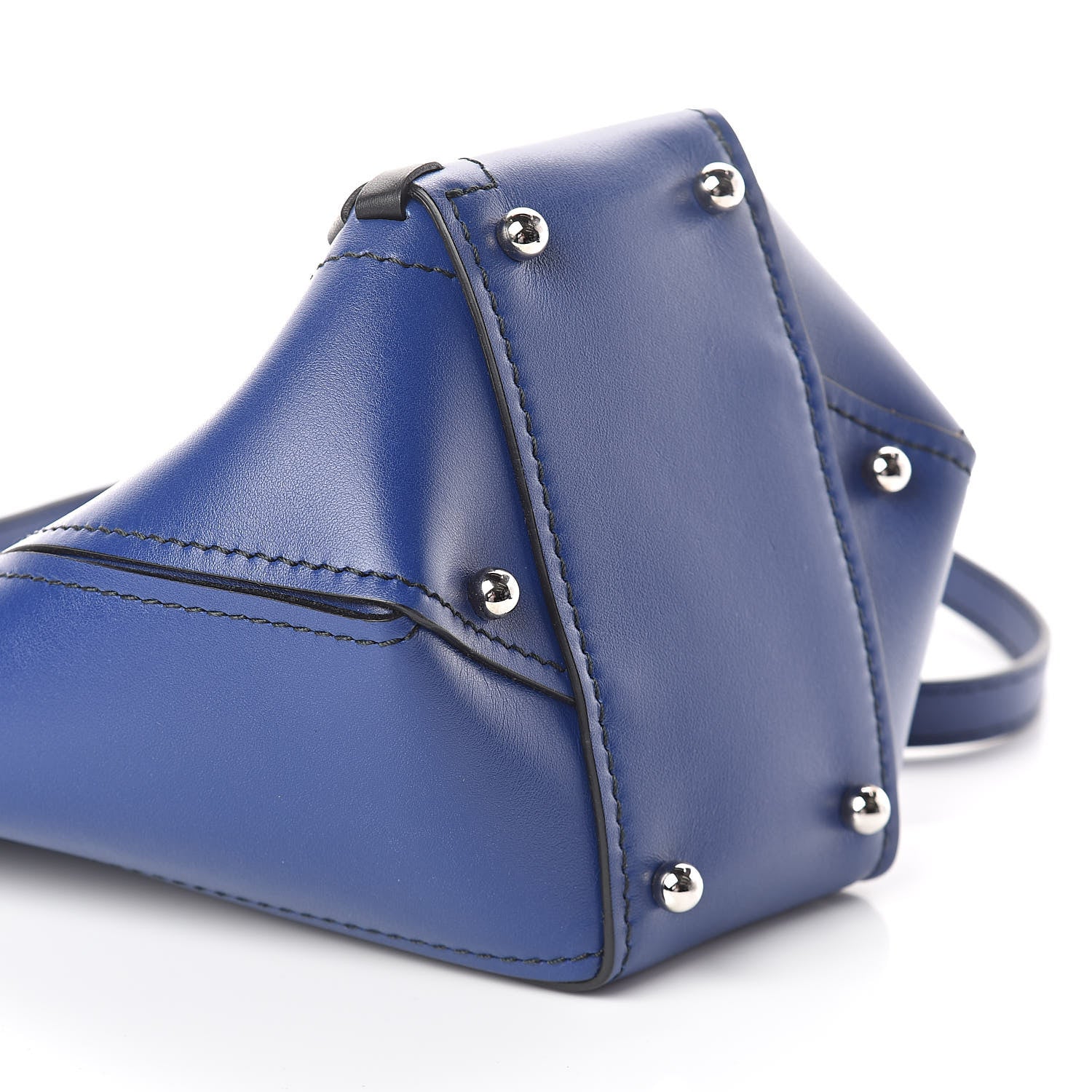 Proenza Schouler Smooth Calfskin Mini Hex Bucket Bag Lapis 7 of 8