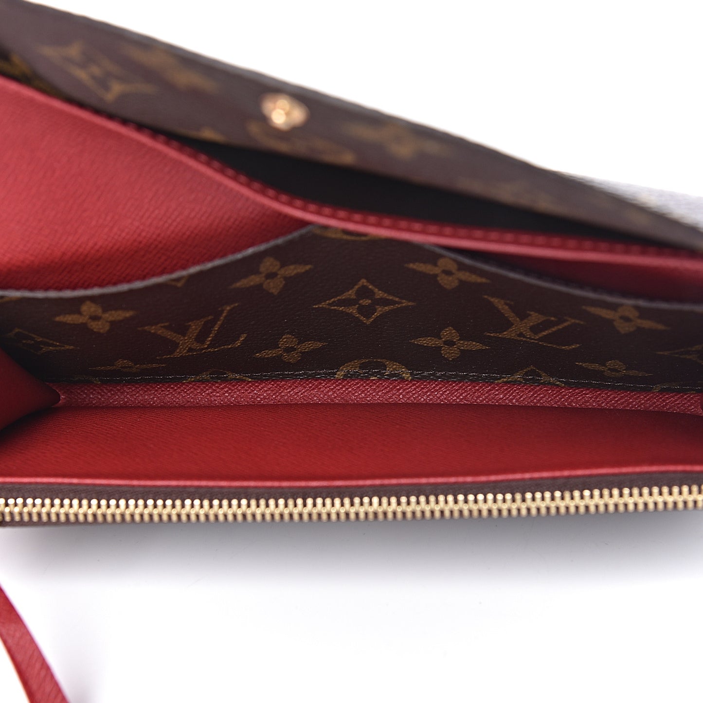 Monogram Emilie Wallet Red