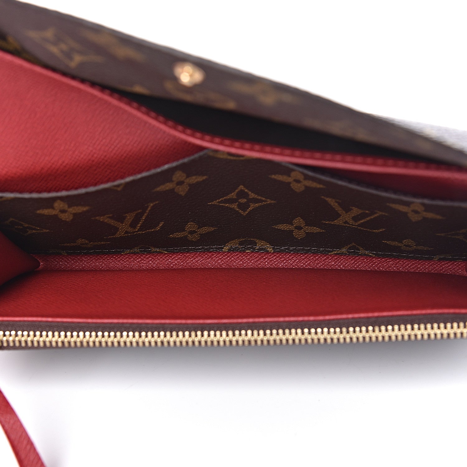 Louis Vuitton Monogram Emilie Wallet Red 5 of 8