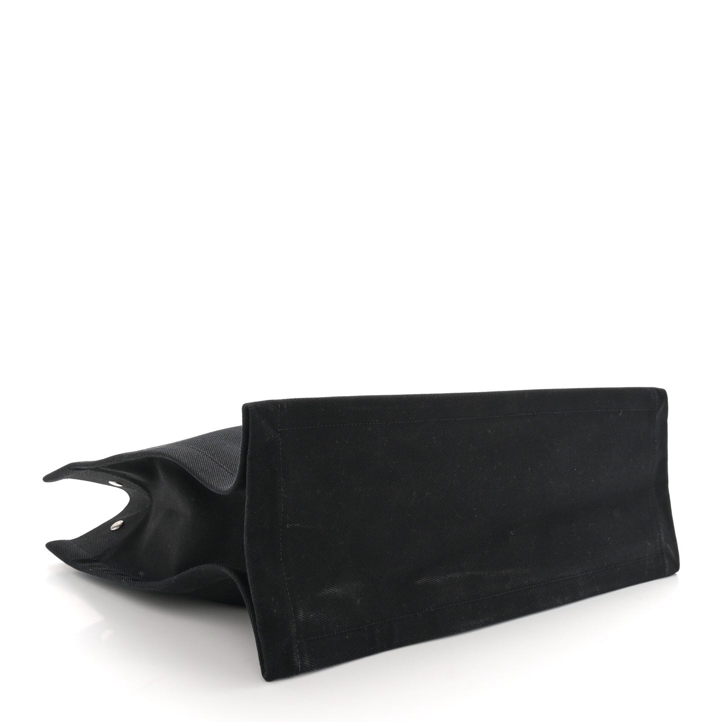 Linen Calfskin Rive Gauche Tote Black