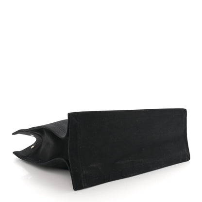 Saint Laurent Linen Calfskin Rive Gauche Tote Black 4 of 11
