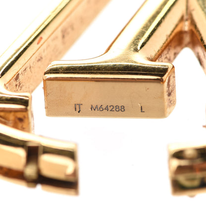 Louis Vuitton Metal Louise Hoop Earrings Gold 5 of 7