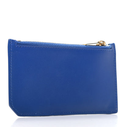 Saint Laurent Smooth Calfskin 5 Fragments Zip Pouch Card Holder Ultramarine 3 of 8