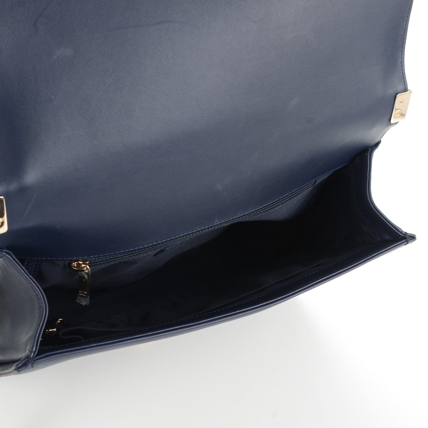 Chanel Lambskin Quilted Large Boy Flap Navy 5 of 7