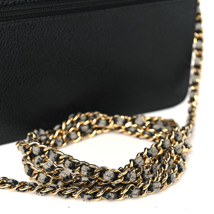 Chanel Caviar Timeless CC Wallet on Chain WOC Black 12 of 13