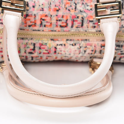 Fendi Zucchino Vitello Floral Forever Boston Rosa Papaya Rosa Confetto 10 of 16