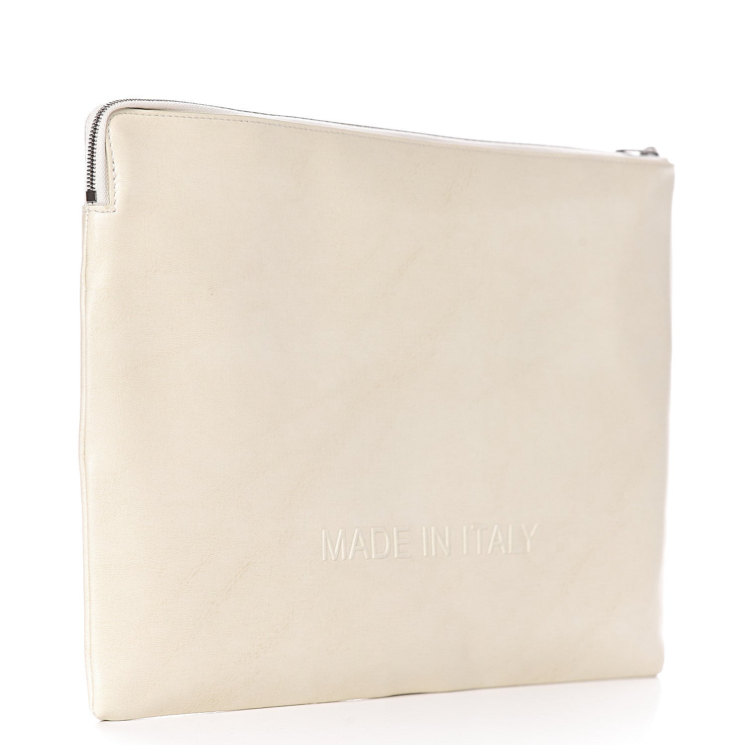 Celine Calfskin Large Made In Clutch Pouch White 3 of 7