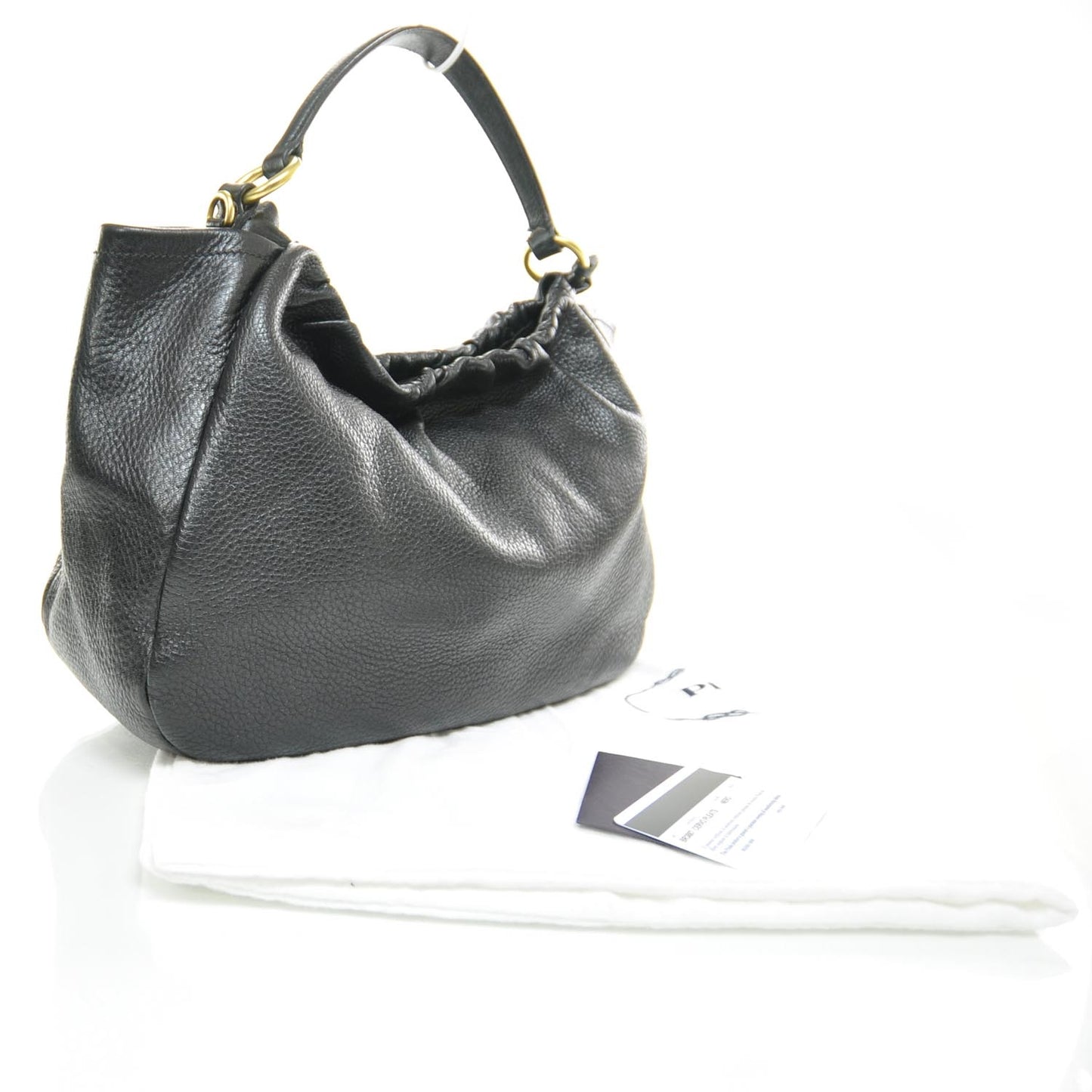 Cervo Deerskin Hobo Bag Nero Black